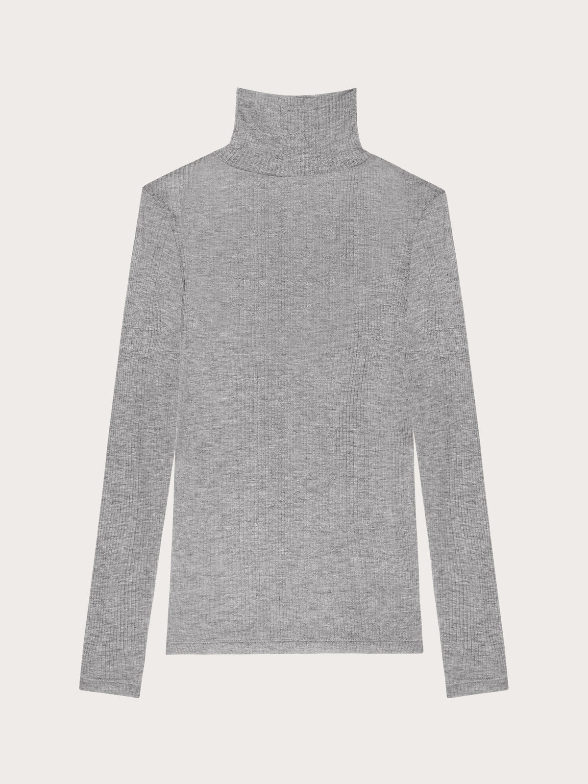Light Cashmere Rib - Long-sleeve high neck T-shi