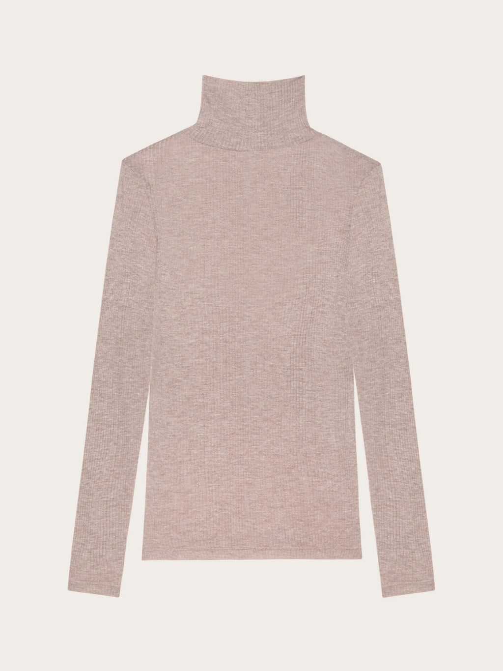 Light Cashmere Rib - Long-sleeve high neck T-shi